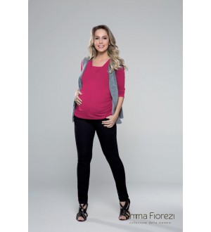 Blusa amamentação decote V | Cor: Rosa